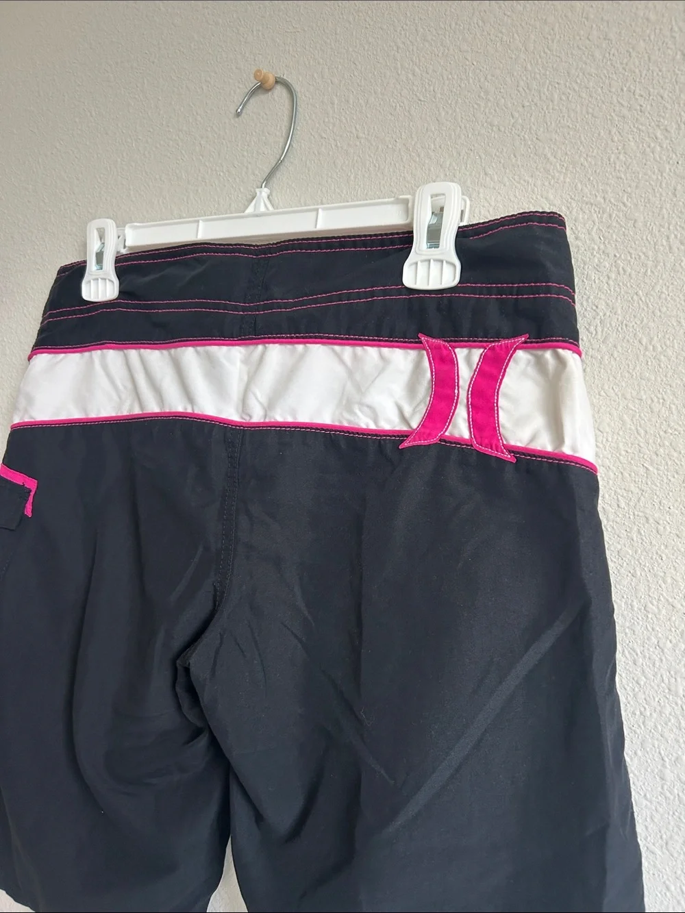 Y2K Hurley Fall 2008 Black with Pink Trim Swim Shorts